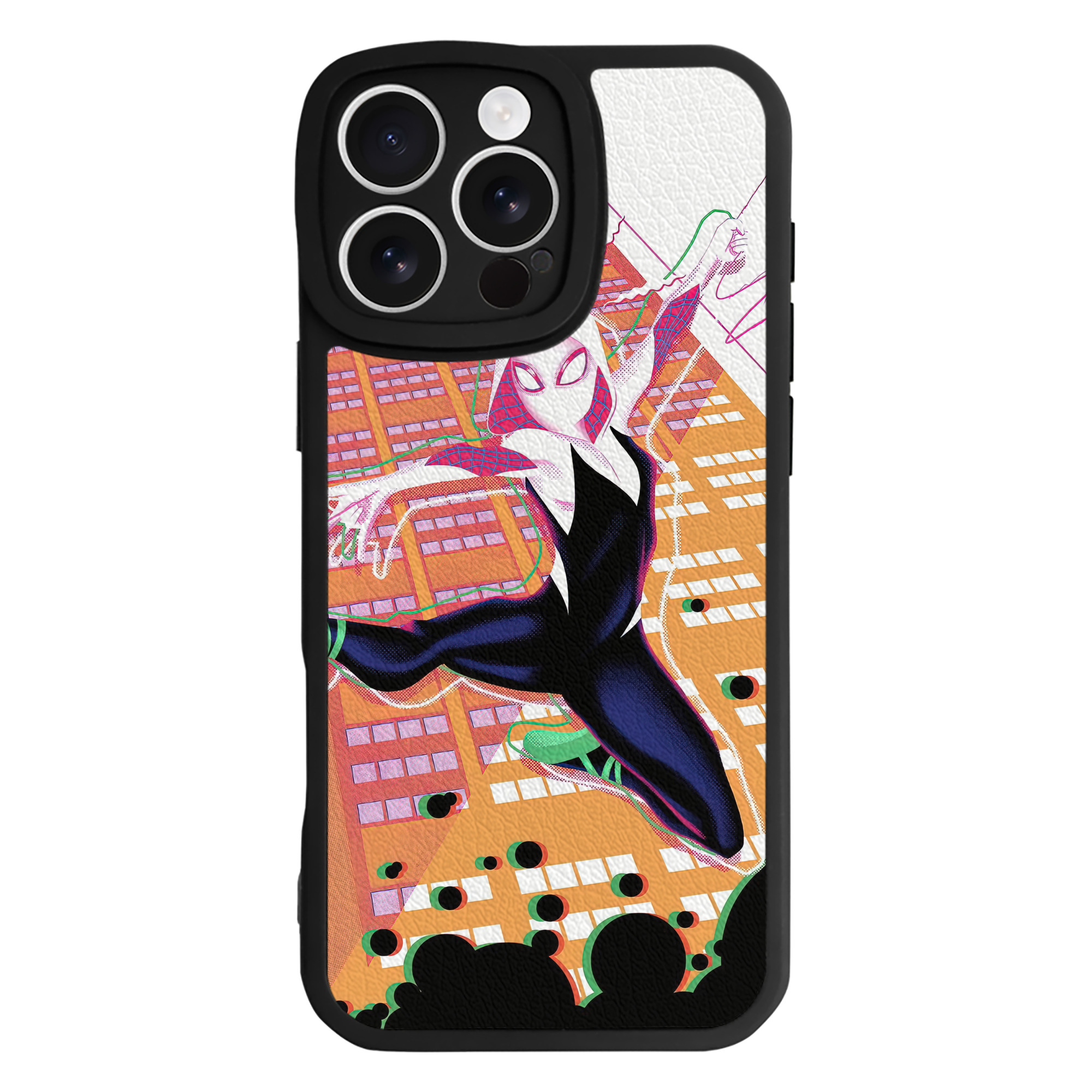 （画像用） Spider Man スパイダーマン 【iPhone 16シリーズ対応】シリコンスマホケース（レザー調） 材質：シリコン
